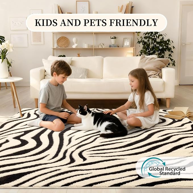 YIHOUSE 4×6 Ft Area Rugs for Living Room: Modern Washable Rug - Image 4