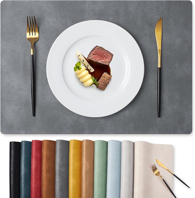MOSAYT Vinyl Placemats Set of 6-12 X 17 Inch by MOSAYT