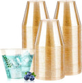 Goodluck 9 oz 100 PCS Gold Glitter Plastic Cups, Disposable Glitter Cups | by GoodLuck