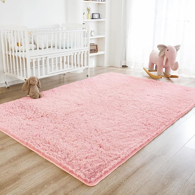 Litanika 8x10 Shag Area Rug for Living Room Bedroom, Non-Shedding Modern Indoor - Image 2