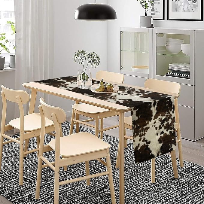 Cow Print Table Runner, 13x70 Inch - Image 3