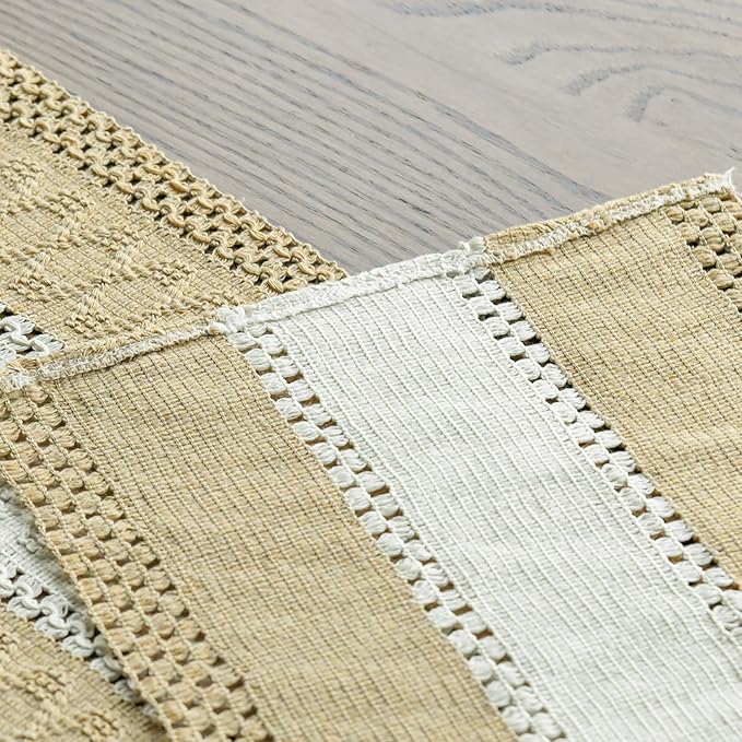 Artoid Mode Burlap Brown Farmhouse Woven Table Runner 12x60 Inch | Seasonal - Image 5