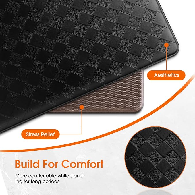 TranquilRelax 2-Piece Anti-Fatigue Kitchen Mats, Cushioned Non-Slip Waterproof - Image 6