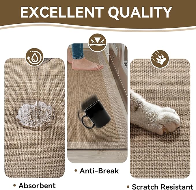 Kitchen Mat Non Slip, Washable Kitchen Rugs, Absorbent Kitchen Mats - Image 4