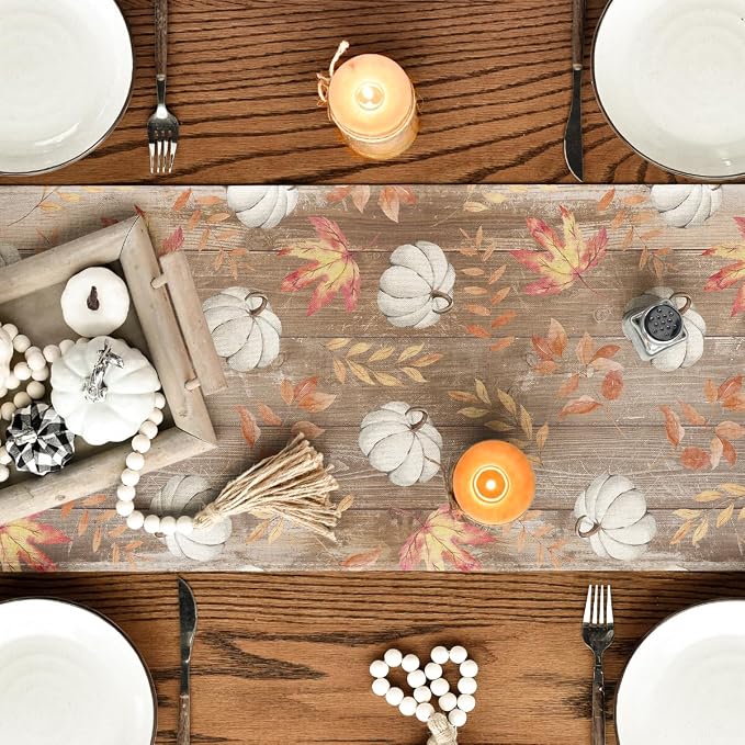 Artoid Mode 210 GSM Fall Table Runner 13x120 Inch Home Party Decor | Pumpkins - Image 7