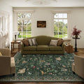 Machine Washable Rugs for Living Room: 5x7 Area Rugs for Bedroom Vintage Rugs by palohom
