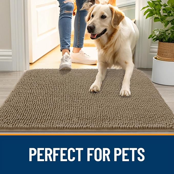 OLANLY Dog Door Mat for Muddy Paws 30x17, Absorbs Moisture and Dirt, Absorbent - Image 6