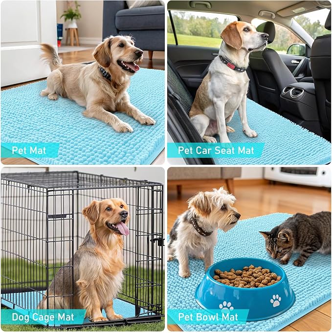 OLANLY Dog Door Mat for Muddy Paws 36x24, Absorbs Moisture and Dirt, Absorbent - Image 7