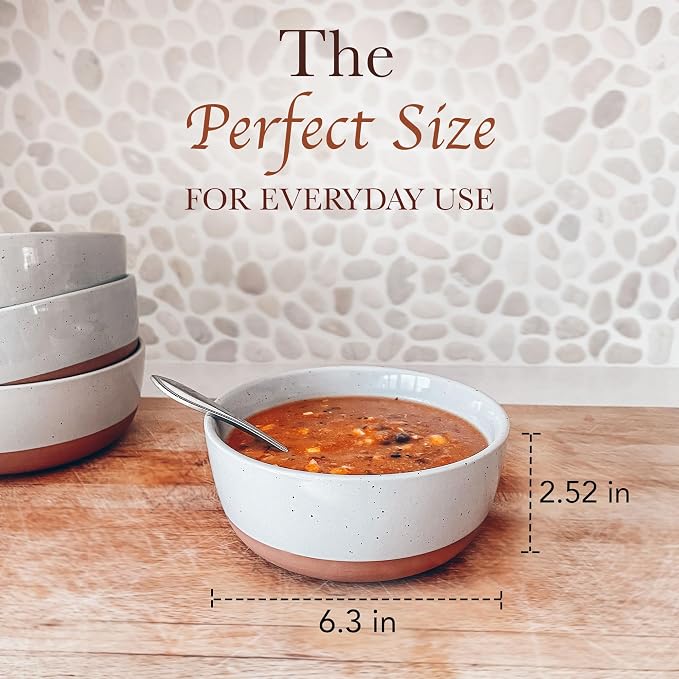Mora Ceramic Flat Bowls Set of 4-25 oz- - Image 2