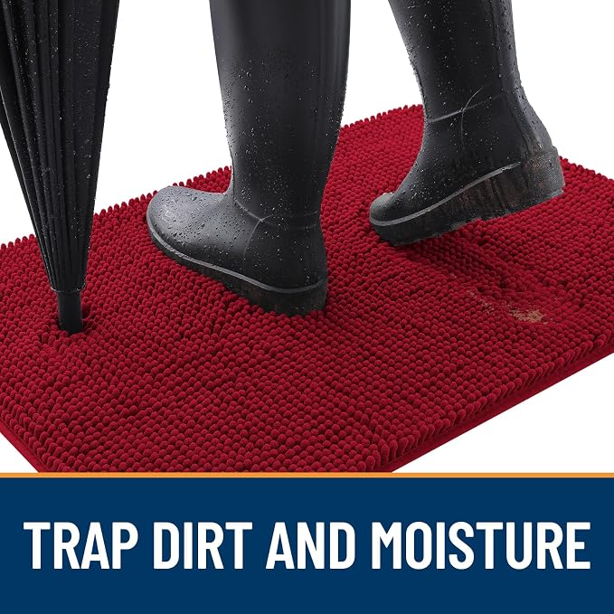 OLANLY Dog Door Mat for Muddy Paws 47x17, Absorbs Moisture and Dirt, Absorbent - Image 2