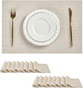 Leetaltree Beige White Placemats Set of 16 by Leetaltree-ArtatEveryTable