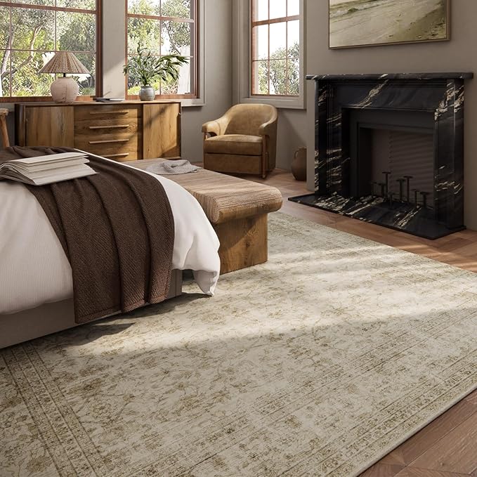 10x14 Area Rug Washable Rugs: Large Living Room Rug Stain Resistant Non Slip - Image 4