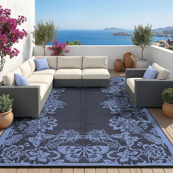 Garvee Outdoor Rugs 8’x10’ Waterproof Reversible Mats, Large Area Plastic Straw - Image 8