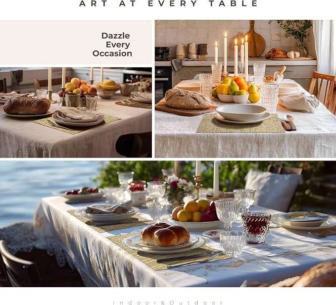 Leetaltree Gold Placemats Set of 4 - Image 9