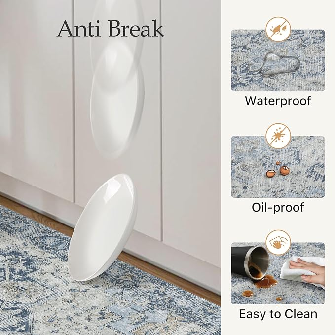 GENIMO Kitchen Mats for Floor, Washable Anti Fatigue Mat for Cushioned - Image 5