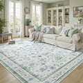 DCX Green 6x9 Rug, Kid & Pet Friendly by DCXWashableRug