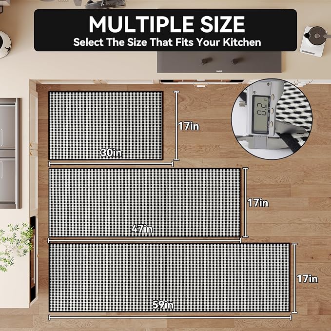YDKGL Kitchen Mat Kitchen Rugs Sets of 2 PCS Non Slip Washable, Super Absorbent - Image 2