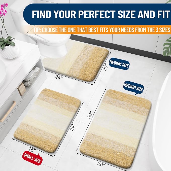 OLANLY Large Bathroom Rugs Mat 44x32, Extra Soft Absorbent Microfiber Bath Rug - Image 2