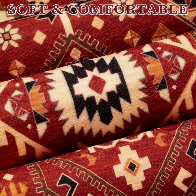 SERISSA 6x9 Area Rugs for Living Room, Large Washable Non-Slip Boho Rug - Image 6
