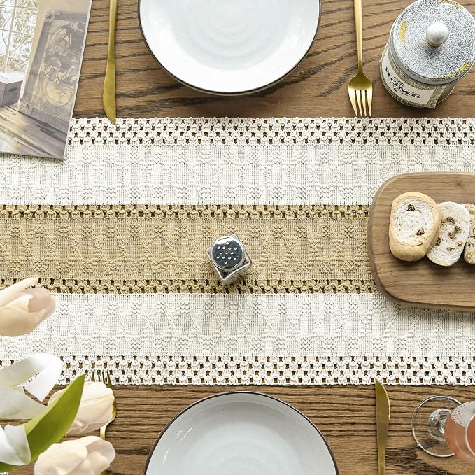 Artoid Mode Burlap Brown Farmhouse Rustic Table Runner 12x108 Inch | Seasonal - Image 6