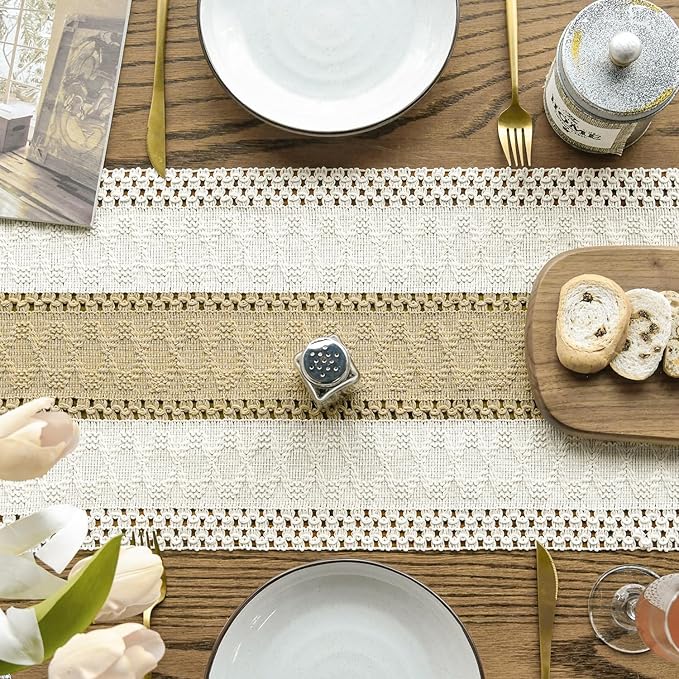 Artoid Mode Burlap Brown Farmhouse Rustic Table Runner 12x72 Inch | Seasonal - Image 6