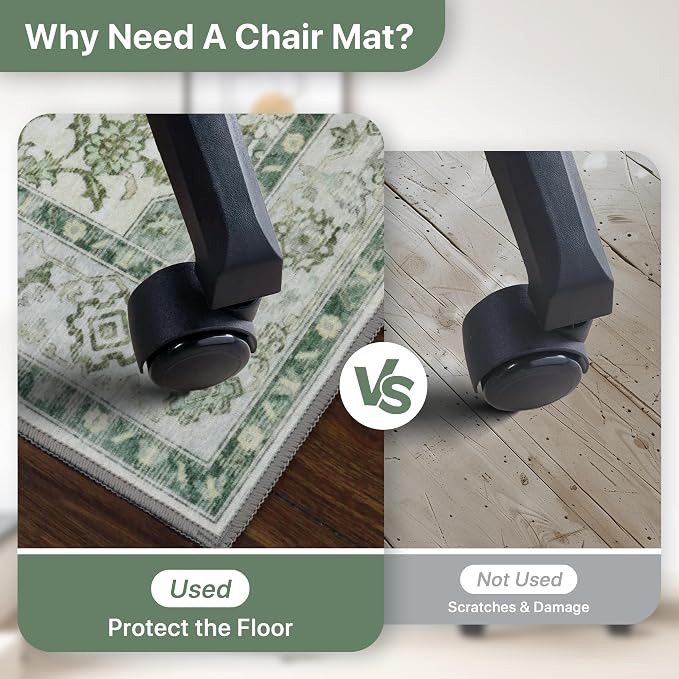 Office Chair Mat for Hardwood Tile Floor, Under Desk Carpet Protector for - Image 4