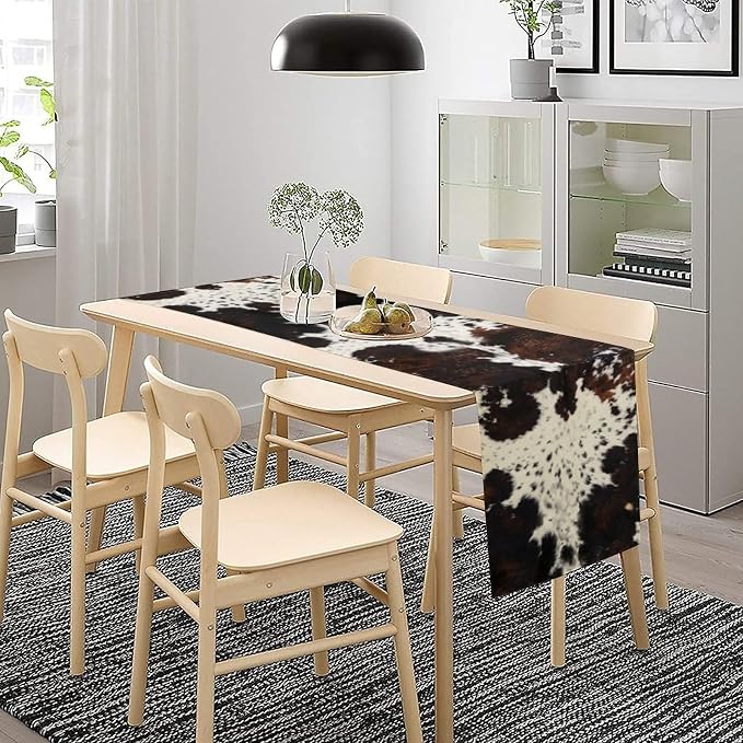 Cow Print Table Runner, 13x90 in - Image 3