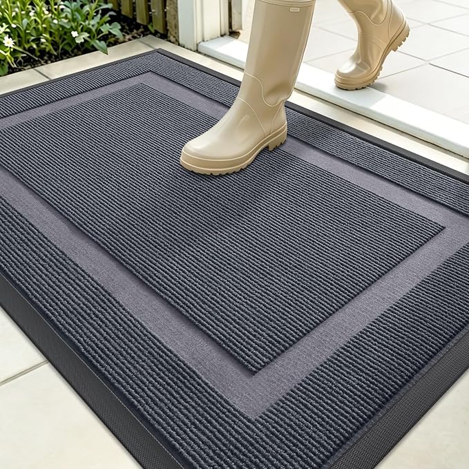 OLANLY Front Door Mat Indoor Outdoor Entrance, Waterproof All-Season, by OLANLY