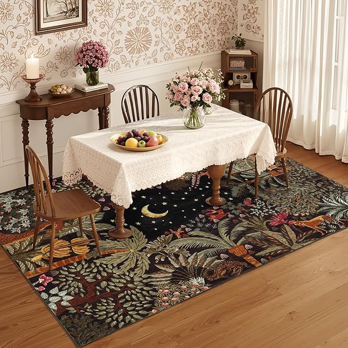 GarveeHome Area Rugs 8x10 for Living Room, Jungle Animal Large Washable Rug - Image 6
