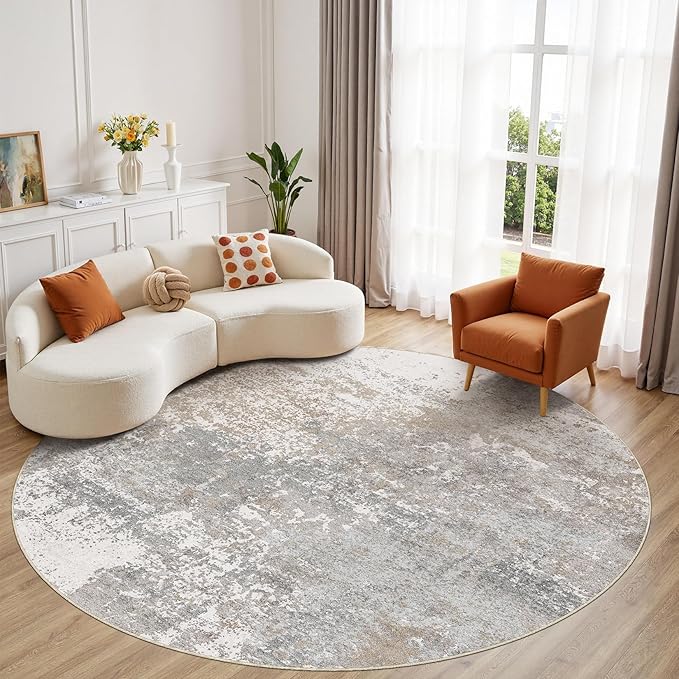 6ft Round Area Rug by MICGEEK