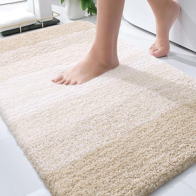 OLANLY Bathroom Rugs Mat 34x21, Extra Soft Absorbent Microfiber Bath Rugs by OLANLY