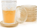 Modern Clear Glass Coasters Set of 8, Cute Coasters Table Mats by GOHDODD