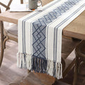 Woven Table Runner Farmhouse Style, Boho Table Runner 90 inches Long by LUFEIJIASHI