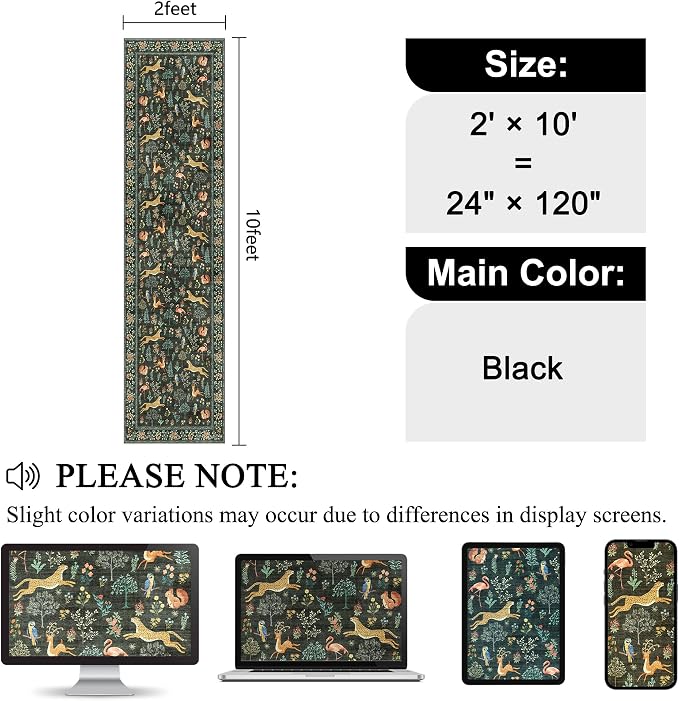 DUKINO 2x10 Rug for Hallway, Washable Kitchen Runner Rug - Image 2