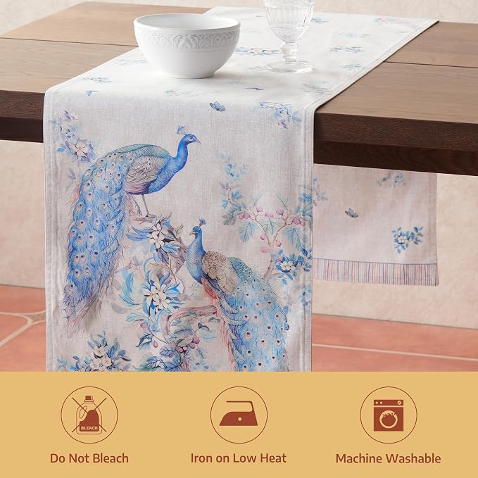 Maison d' Hermine Table Runner 100% Combed Cotton 14.5"x72" | Table Runners 72 - Image 8
