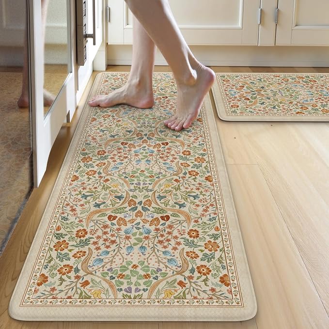 Collive Kitchen Mats Cushioned Anti Fatigue, Non Slip Waterproof Kitchen Floor by Collive