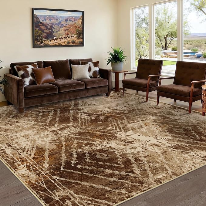 BESTSWEETIE Area Rug 6x9 Rug Machine Washable Non-Slip Low Pile Print Pattern by BESTSWEETIE