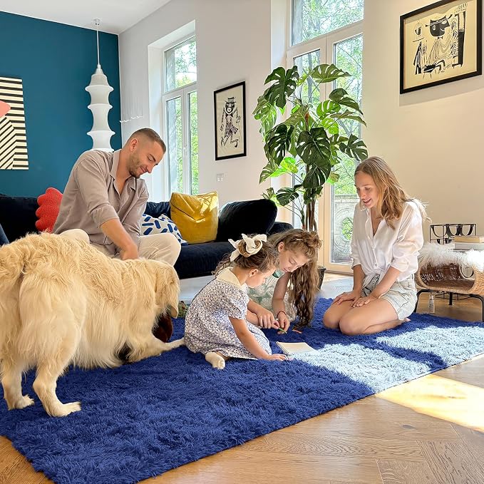 OLANLY 5x6 Area Rugs for Living Room Bedroom, Machine Washable Soft Fluffy - Image 5