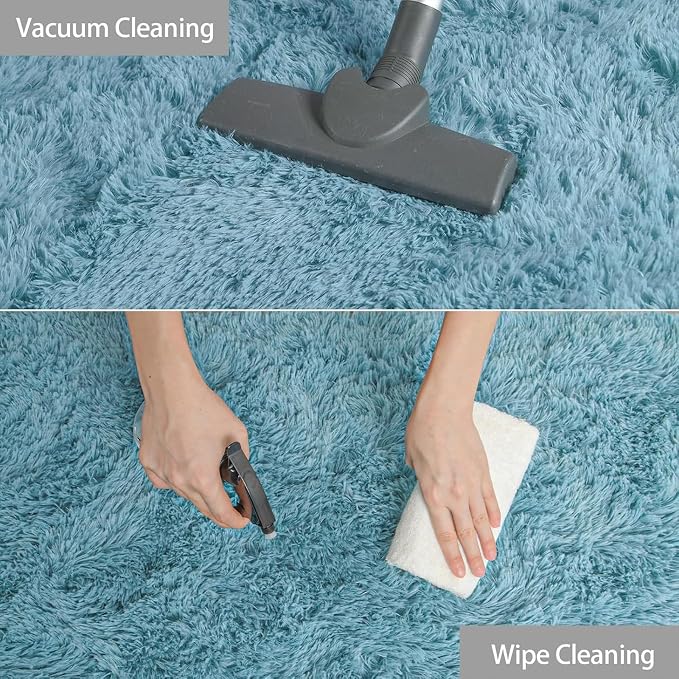YJ.GWL Runner Rugs for Hallway, 2x4 Washable Small Teal Bedside Rugs for Living - Image 5
