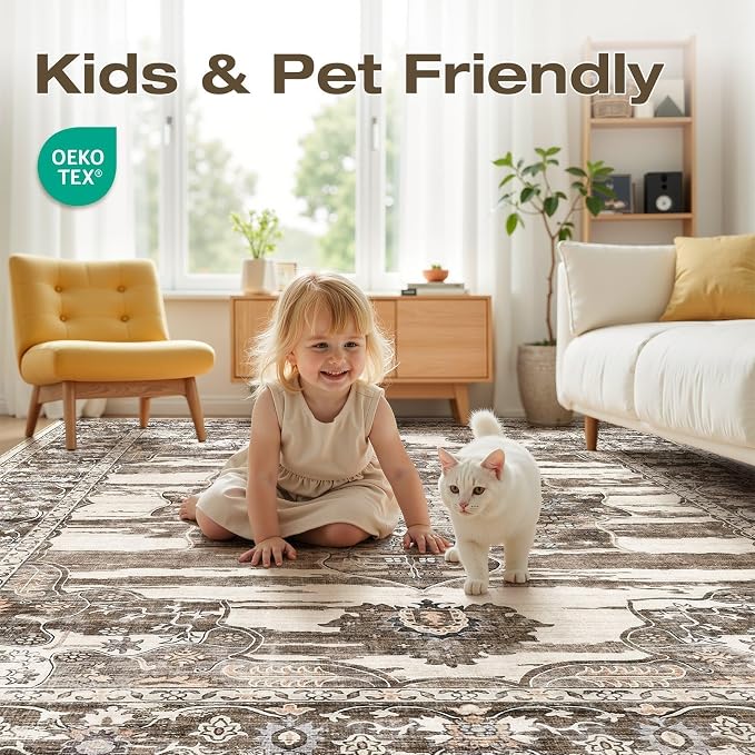 Washable 6x9 Area Rug for Living Room - Image 4