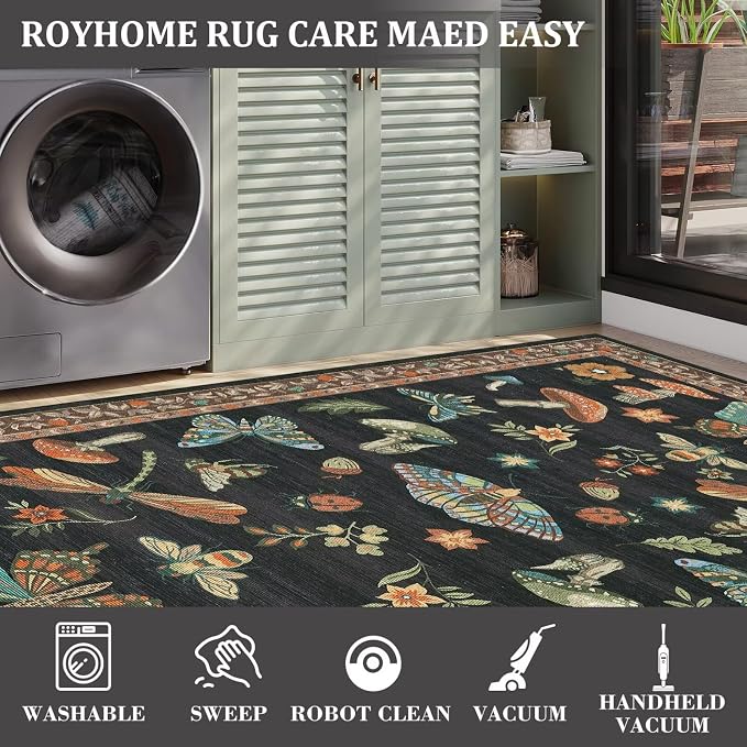 ROYHOME Mushroom 9x12 Area Rugs - Image 5