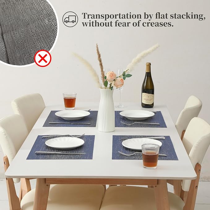 Leetaltree Denim Blue Placemats Set of 4 - Image 6