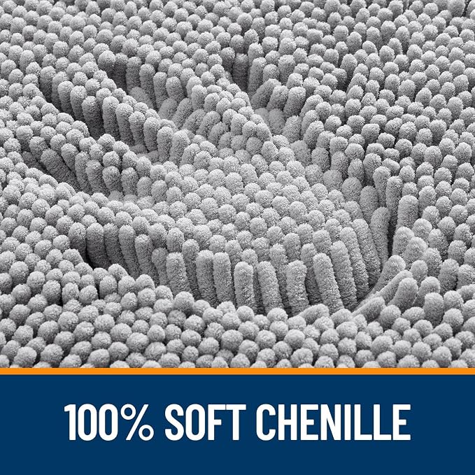 OLANLY Toilet Rugs U-Shaped 20x20, Extra Soft Absorbent Chenille Contour - Image 3