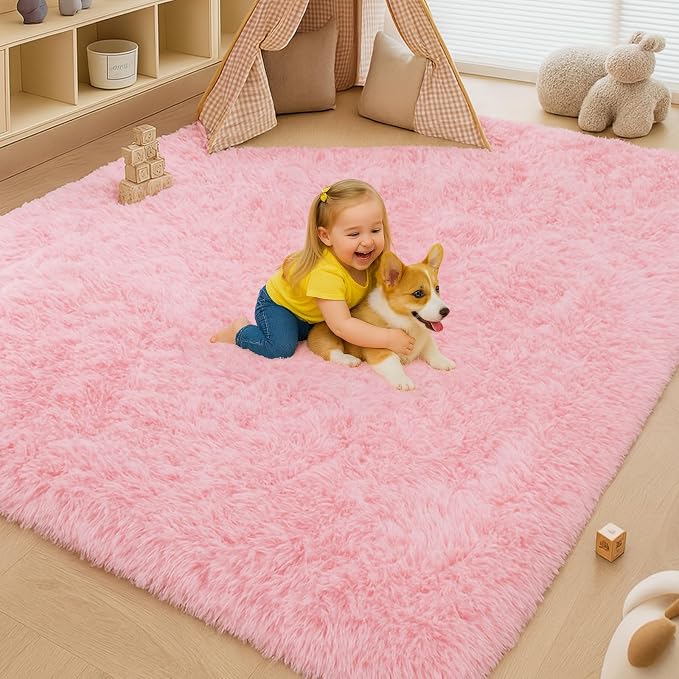 Large 9x12 Area Rug for Living Room, Soft Shag Rugs for Bedroom, Non-Slip Ultra - Image 5