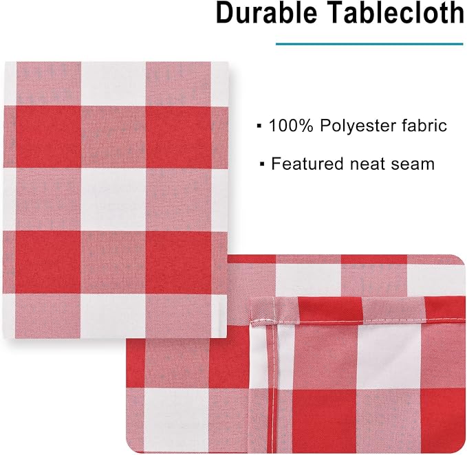 Checkered Square Tablecloth - Image 3