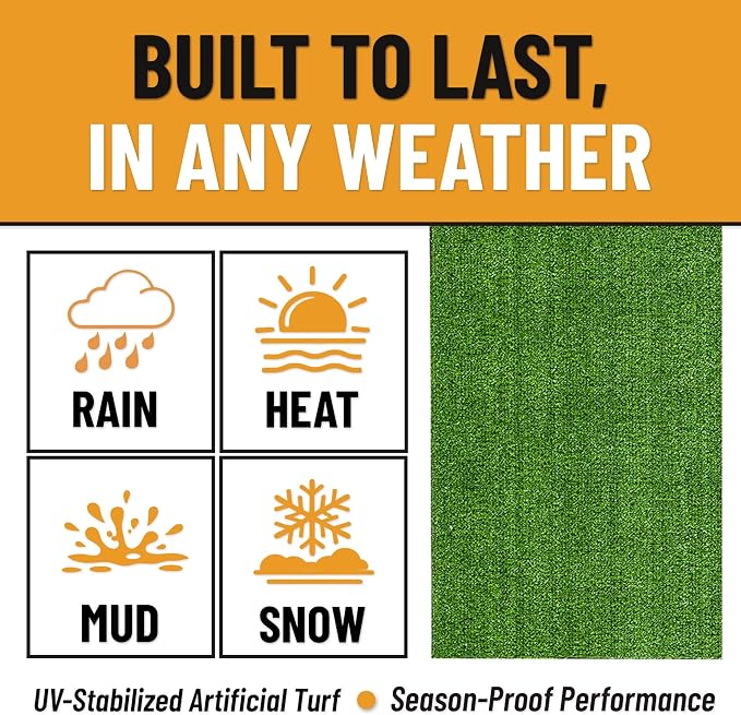 Ottomanson Artificial Turf Lite 94" x 46', Fake Grass Carpet - Image 5