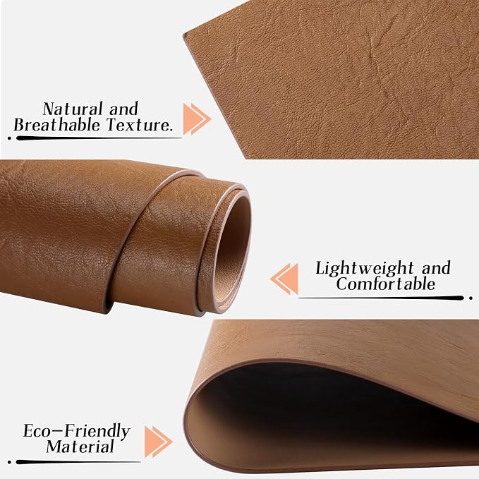 Faux Leather Placemats for Dining Table Set of 6, Edge-Sealed PU Leather Table - Image 7