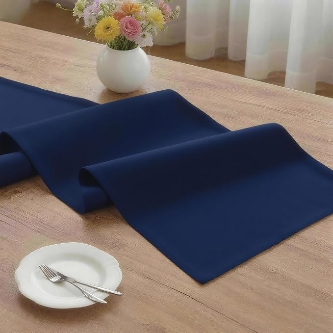 MEANMOY Navy Blue Table Runner 60 Inches Long Waterproof Table Runners | - Image 3