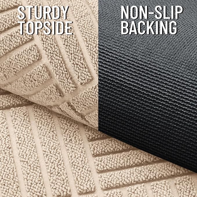 OLANLY Front Door Mat Outside Entrance 33x21, Heavy Duty Sturdy Natural Rubber - Image 3