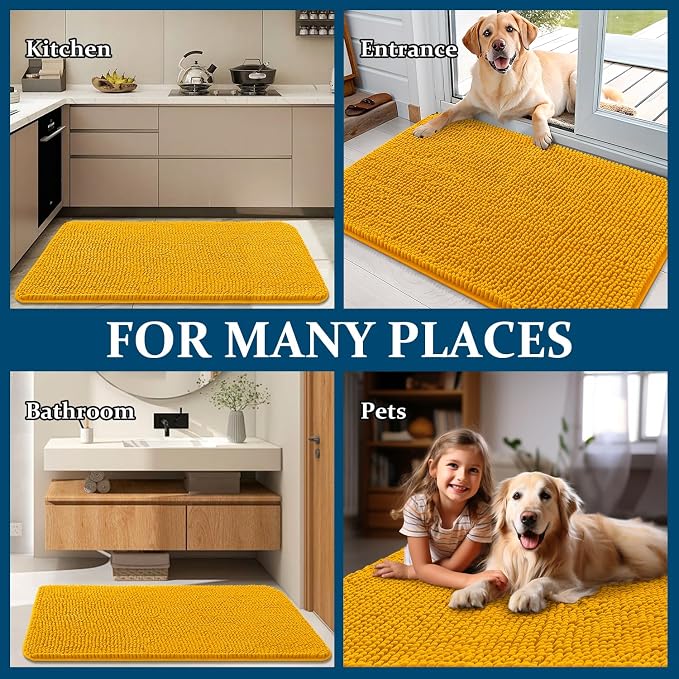 OLANLY Dog Door Mat for Muddy Paws 54x32, Absorbs Moisture and Dirt, Absorbent - Image 8